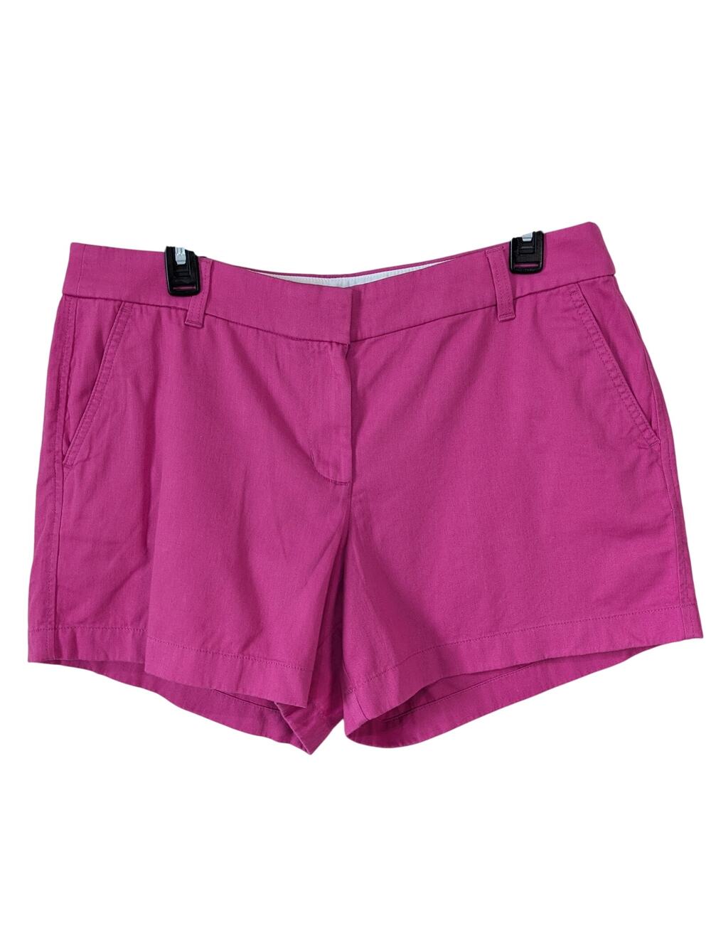 J. Crew Factory NWT 5" Hot Pink Flat Front Preppy Chino Shorts Size 12